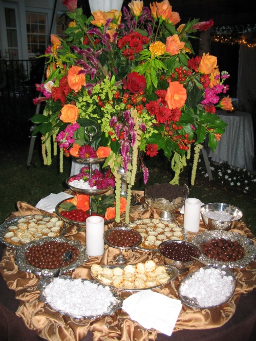The candy is a nontraditional and fun way to add color to your wedding 